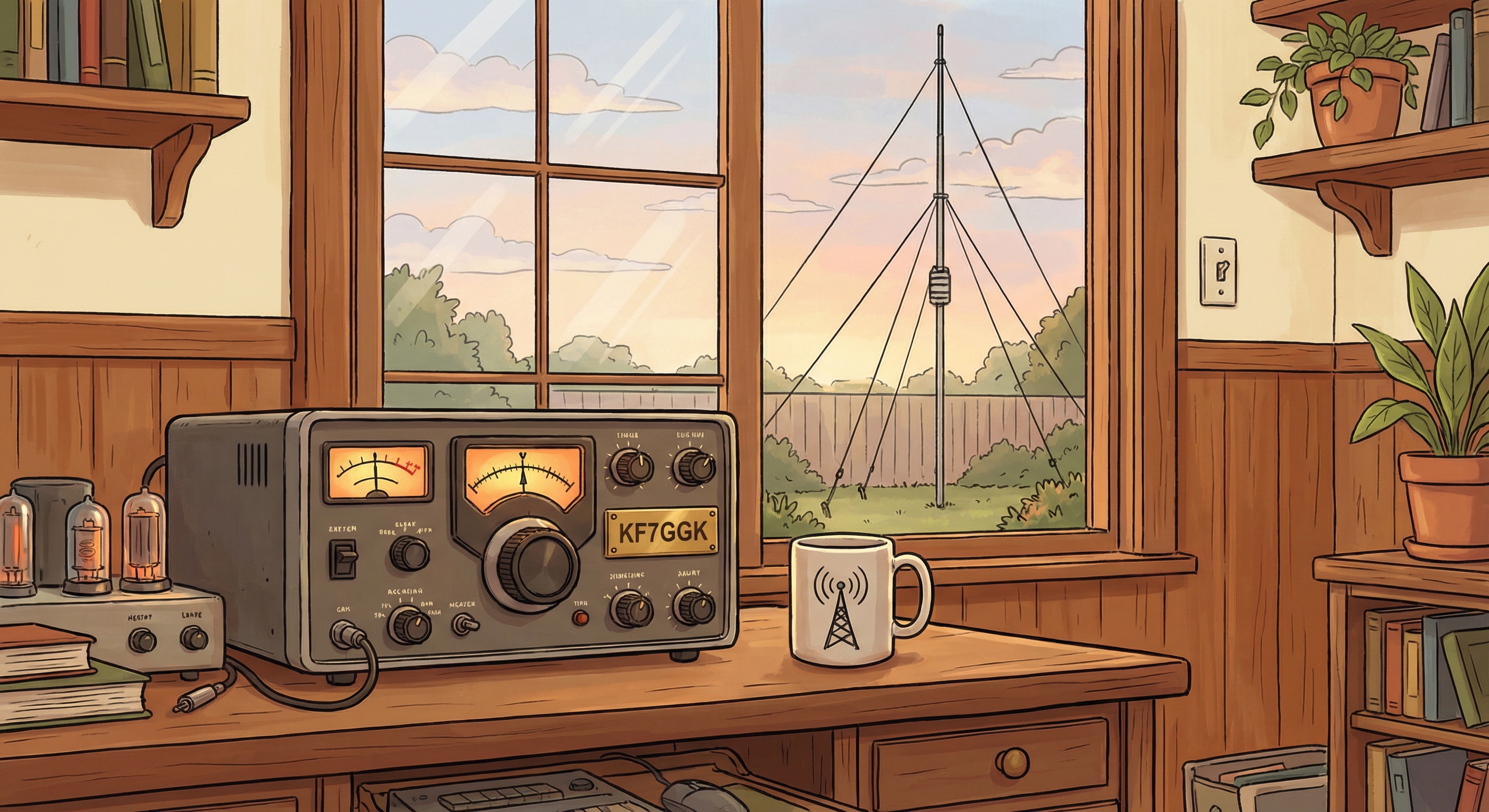 Amateur radio transceiver and antenna